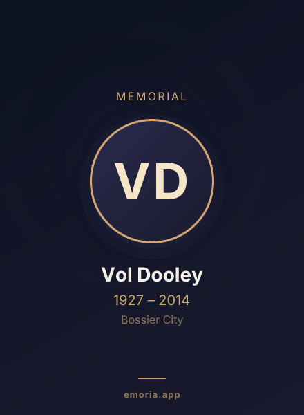 Memorial portrait of Vol Dooley