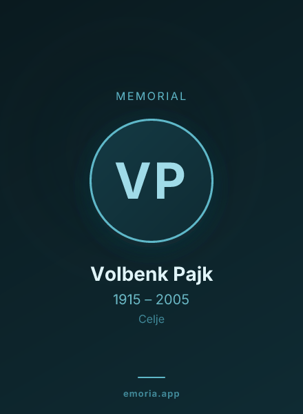 Memorial portrait of Volbenk Pajk