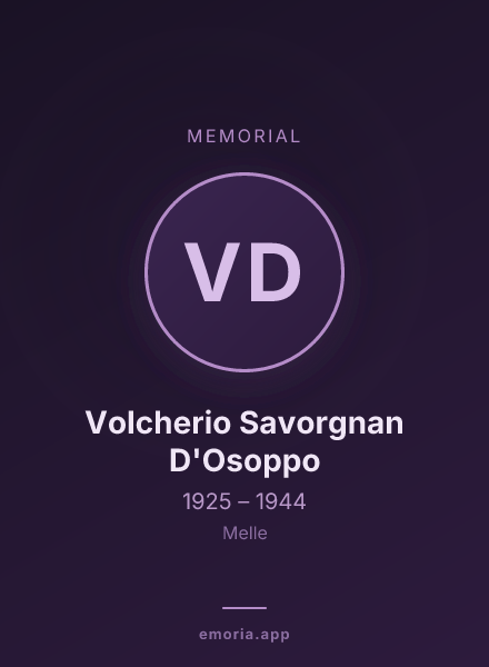 Memorial portrait of Volcherio Savorgnan D'Osoppo