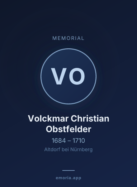 Memorial portrait of Volckmar Christian Obstfelder