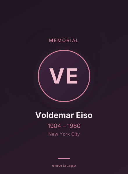 Memorial portrait of Voldemar Eiso