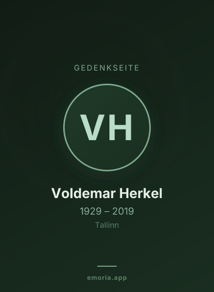 Gedenkportrait von Voldemar Herkel