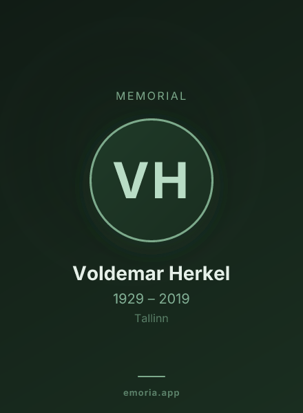 Memorial portrait of Voldemar Herkel