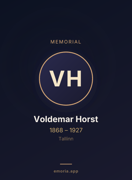 Memorial portrait of Voldemar Horst