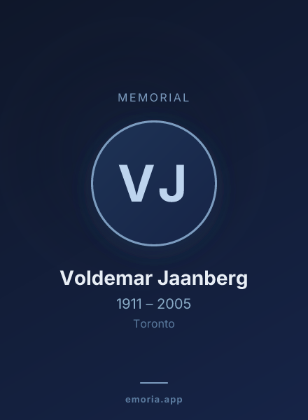 Memorial portrait of Voldemar Jaanberg