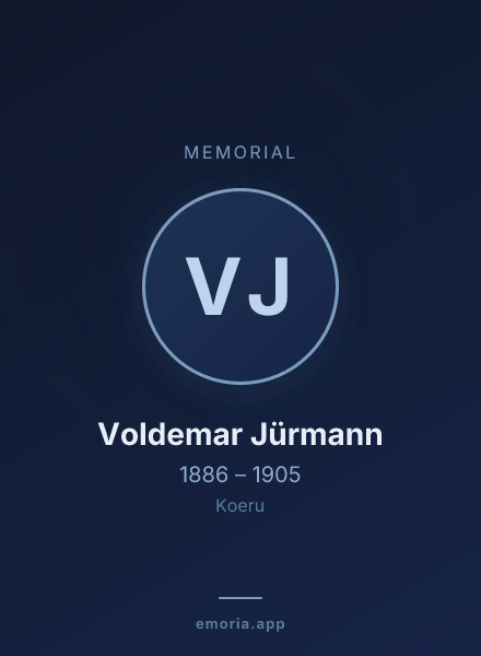 Memorial portrait of Voldemar Jürmann