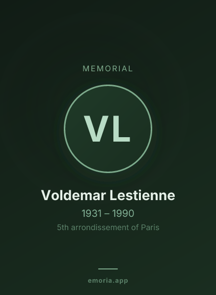 Memorial portrait of Voldemar Lestienne