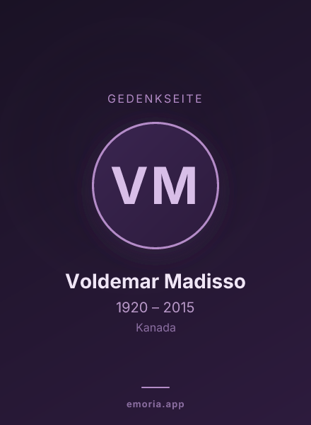Gedenkportrait von Voldemar Madisso