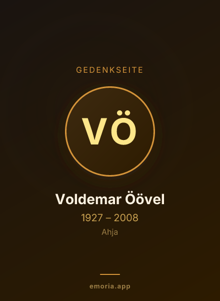 Gedenkportrait von Voldemar Öövel