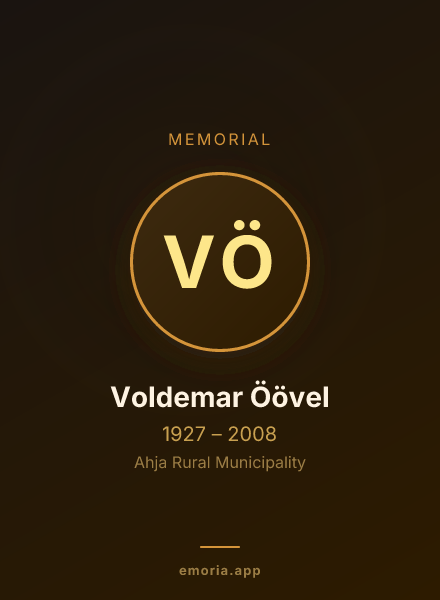 Memorial portrait of Voldemar Öövel