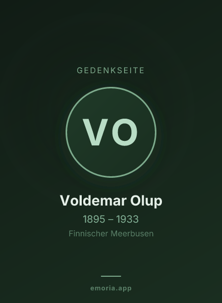 Gedenkportrait von Voldemar Olup
