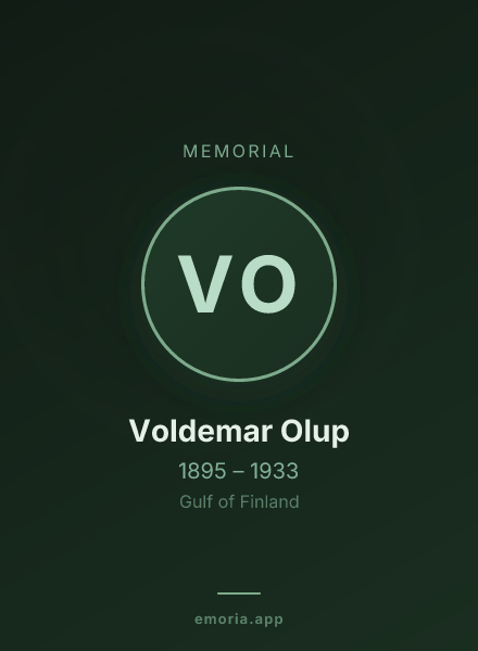 Memorial portrait of Voldemar Olup