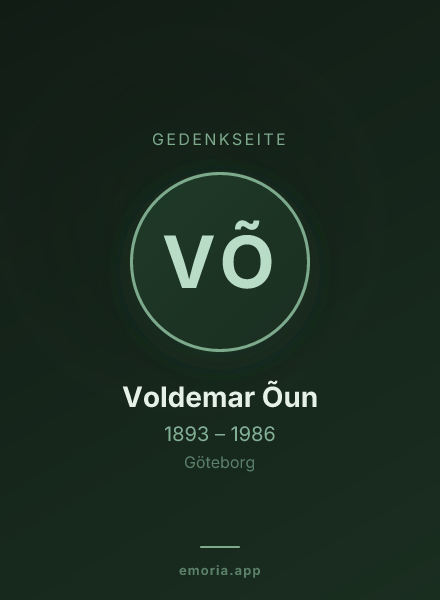 Gedenkportrait von Voldemar Õun
