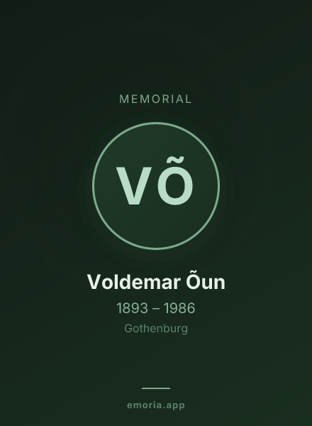 Memorial portrait of Voldemar Õun