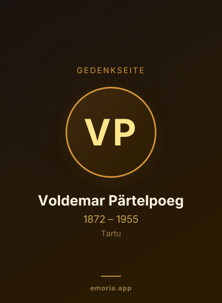 Gedenkportrait von Voldemar Pärtelpoeg