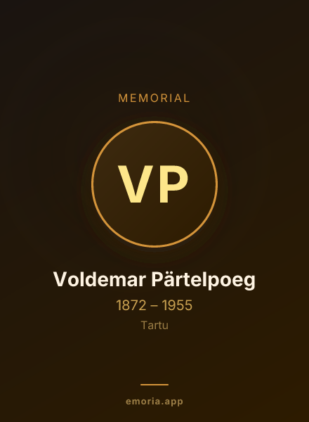 Memorial portrait of Voldemar Pärtelpoeg