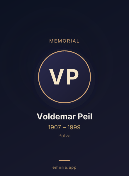 Memorial portrait of Voldemar Peil
