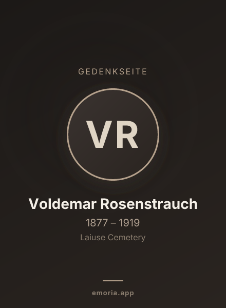 Gedenkportrait von Voldemar Rosenstrauch