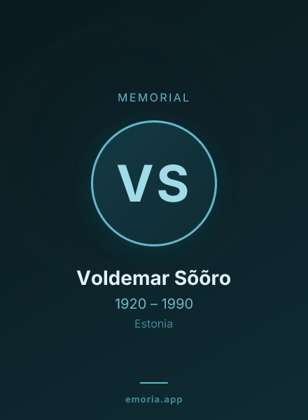 Memorial portrait of Voldemar Sõõro