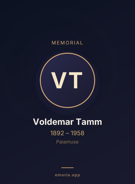 Memorial portrait of Voldemar Tamm