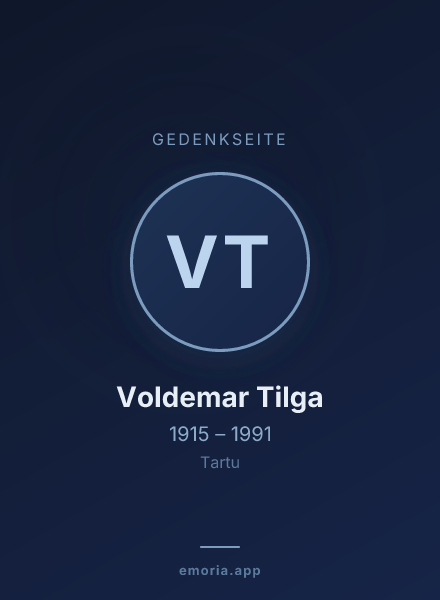 Gedenkportrait von Voldemar Tilga