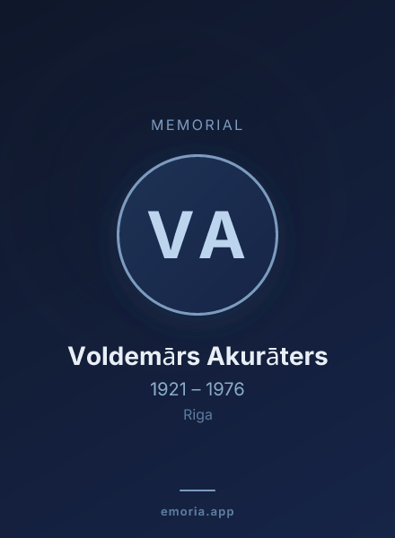 Memorial portrait of Voldemārs Akurāters