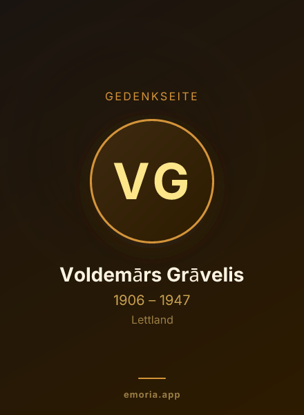 Gedenkportrait von Voldemārs Grāvelis