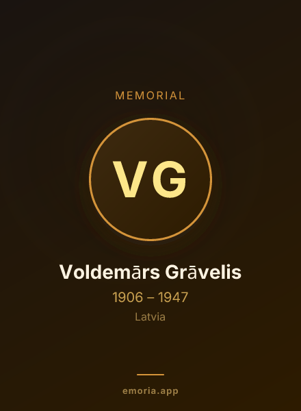 Memorial portrait of Voldemārs Grāvelis