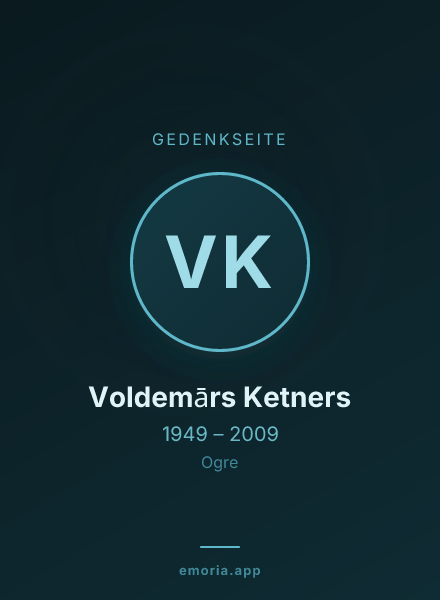 Gedenkportrait von Voldemārs Ketners
