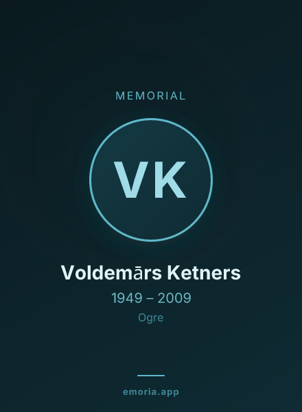 Memorial portrait of Voldemārs Ketners