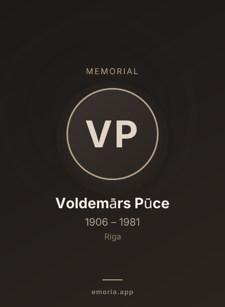 Memorial portrait of Voldemārs Pūce