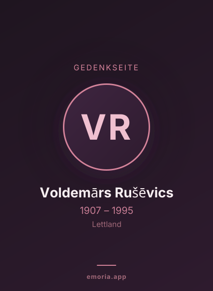 Gedenkportrait von Voldemārs Rušēvics
