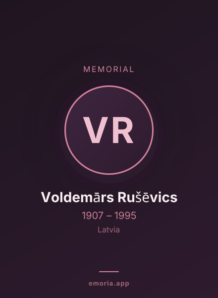 Memorial portrait of Voldemārs Rušēvics
