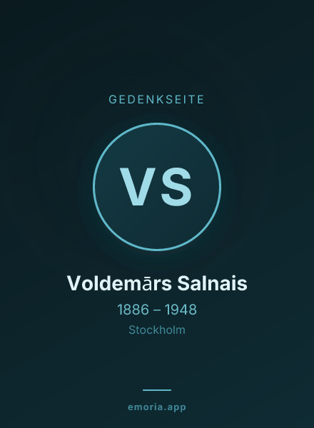 Gedenkportrait von Voldemārs Salnais