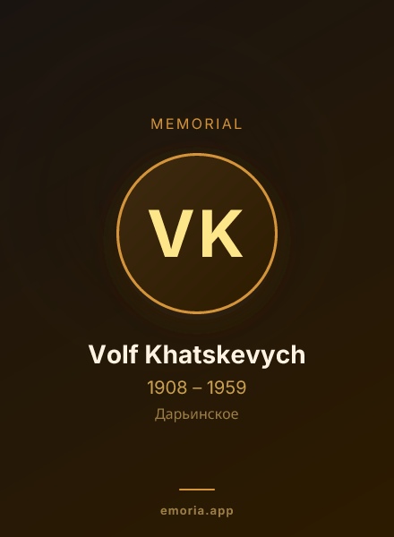 Memorial portrait of Volf Khatskevych