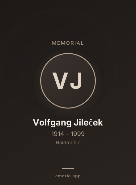 Memorial portrait of Volfgang Jileček