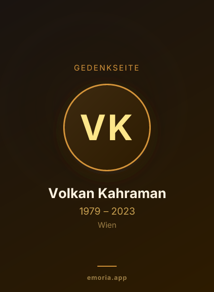 Gedenkportrait von Volkan Kahraman