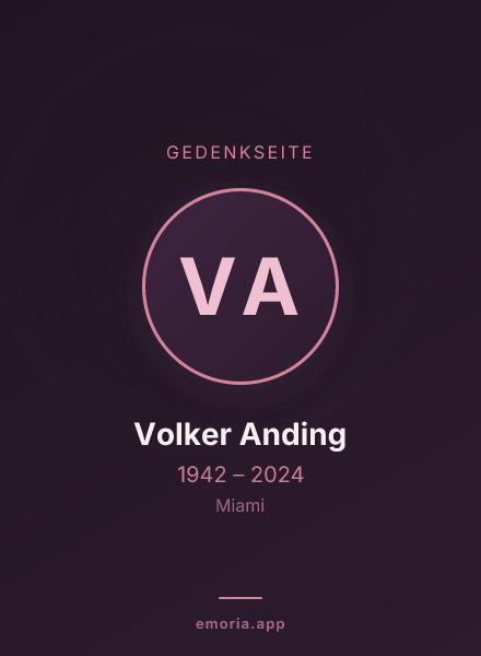 Gedenkportrait von Volker Anding