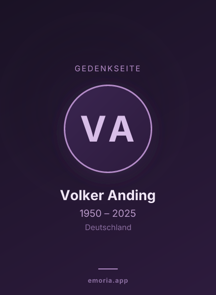 Gedenkportrait von Volker Anding
