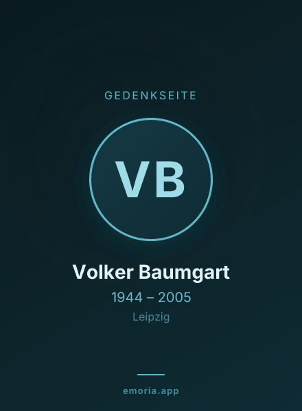 Gedenkportrait von Volker Baumgart