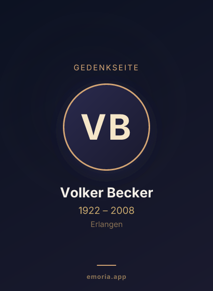 Gedenkportrait von Volker Becker