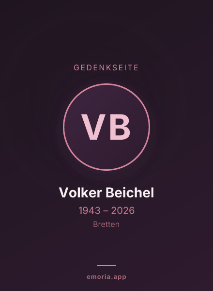 Gedenkportrait von Volker Beichel