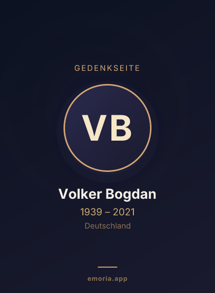 Gedenkportrait von Volker Bogdan