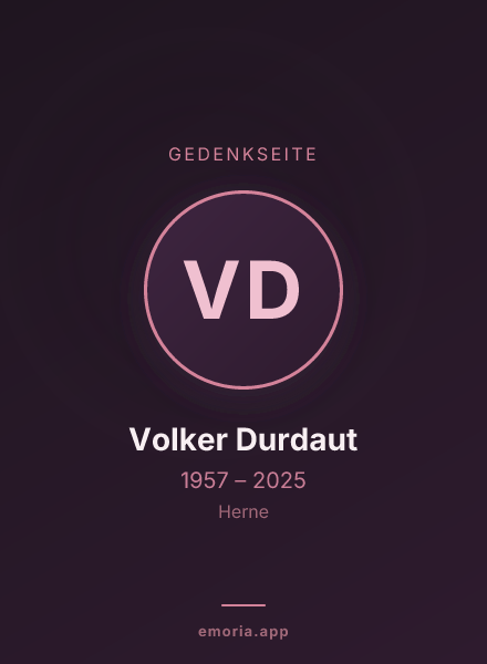 Gedenkportrait von Volker Durdaut