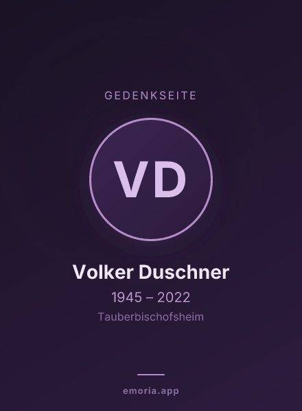 Gedenkportrait von Volker Duschner