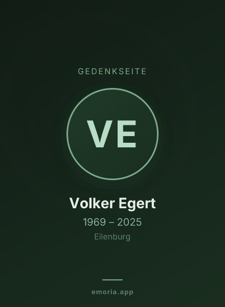 Gedenkportrait von Volker Egert