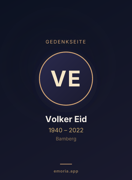 Gedenkportrait von Volker Eid