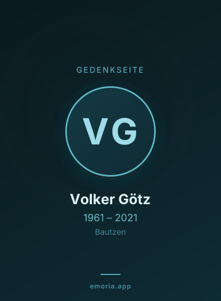 Gedenkportrait von Volker Götz