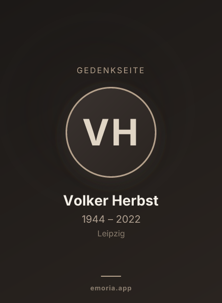 Gedenkportrait von Volker Herbst
