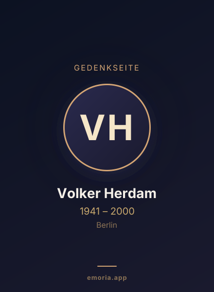 Gedenkportrait von Volker Herdam